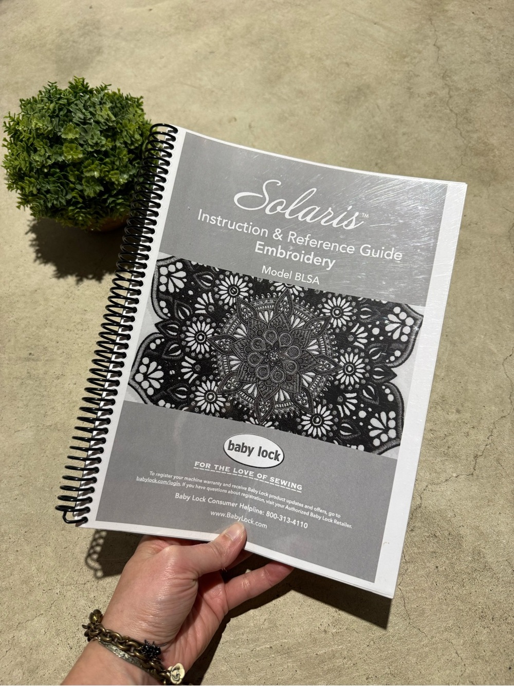 Baby Lock Solaris Model BLEA Instruction and Reference Guide Spiral Bound
